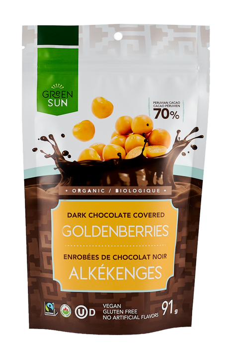 Green Sun Foods - Goldenberries Dipped 70% Dark Chocolate, 91 g