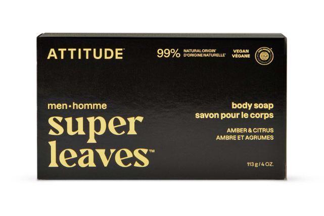 Attitude - Body Soap Bar - Amber & Citrus, 113 g