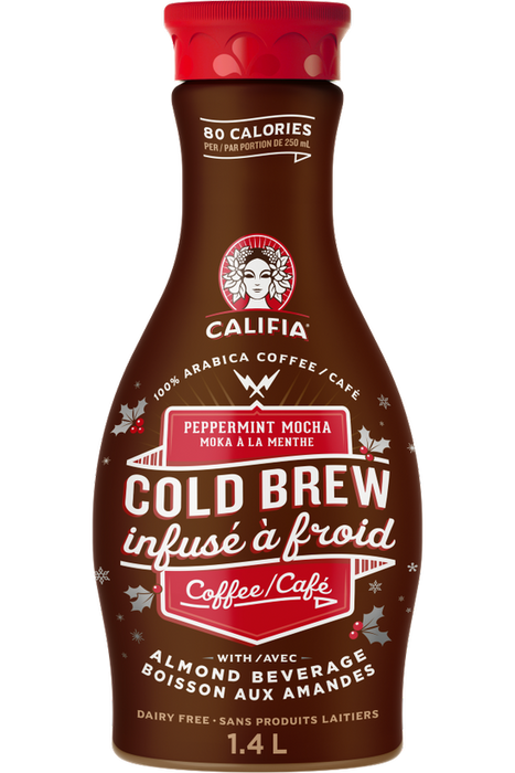Califia Farms - Peppermint Mocha Cold Brew with Almond Beverage, 1.4 L