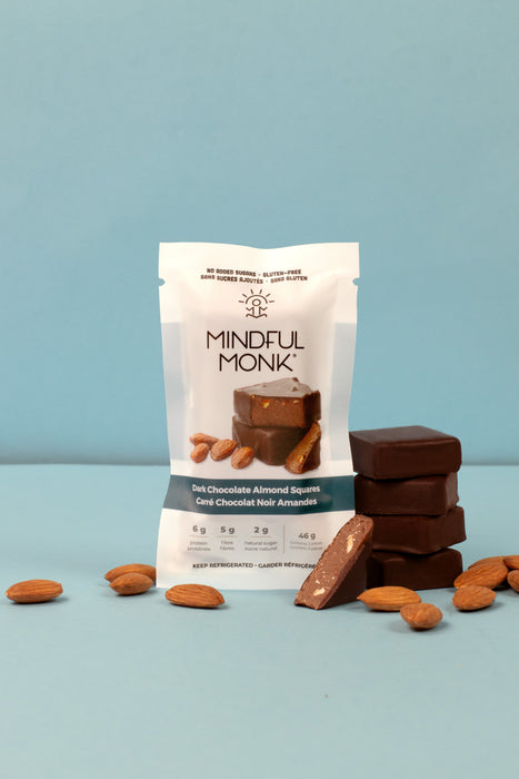 Mindful Monk - Dark Chocolate Almond Squares, 46 g