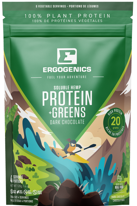 Ergogenics Nutrition - Plant Protein + Greens Chocolate, 120 g