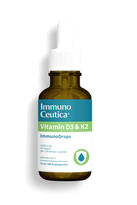 ImmunoCeutica - ImmunoDrops Vitamin D3 & K2, 12 mL