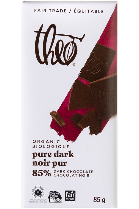 Theo - Dark Chocolate 85%, 85 g