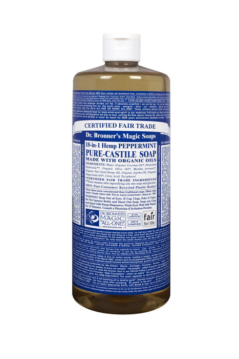 Dr. Bronner's - Organic Peppermint Castile Soap, 944ml
