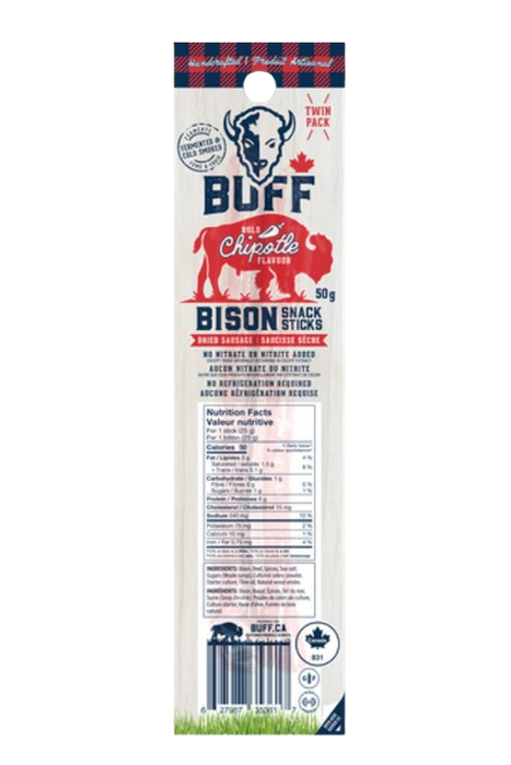 Buff - Snack Sticks - Chipotle Bison, 50 g