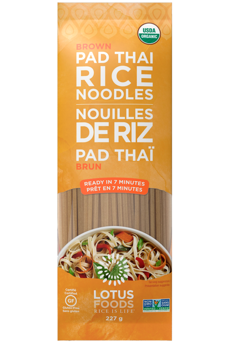 Lotus Rice - Brown Pad Thai Rice Noodles, 227 g