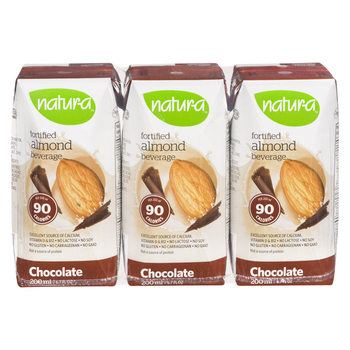 Natur-a - Almond Beverage, Chocolate, 3x200 mL