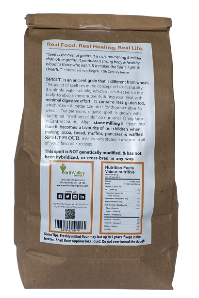 Earth Valley Organics - Stone Ground Spelt Flour, 1 kg