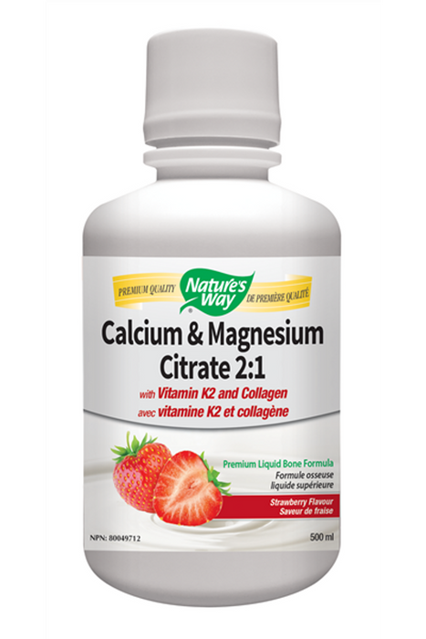 Nature's Way - Cal Mag w/ K2 Strawberry, 500ml