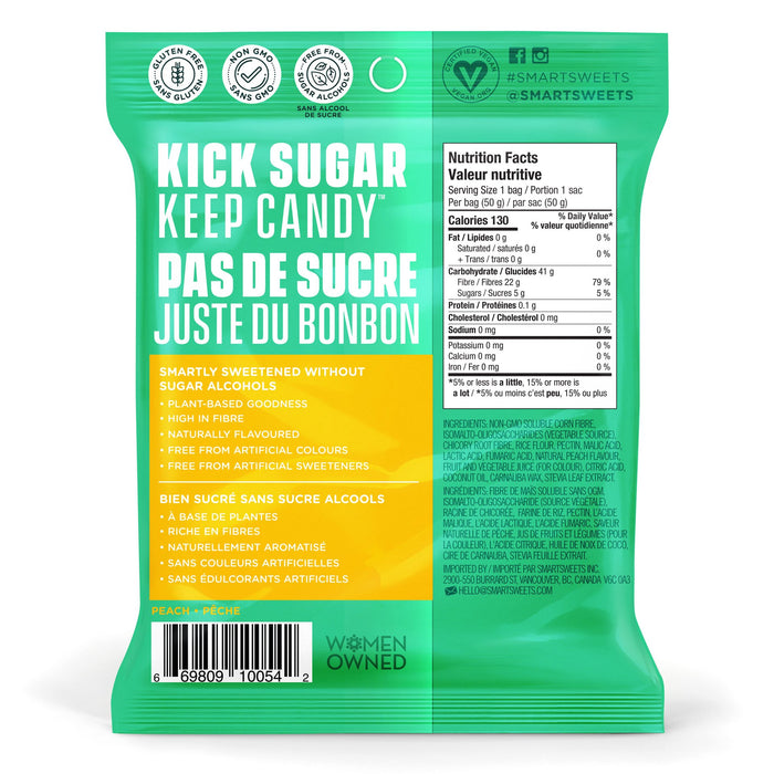 SmartSweets - Peach Rings, 50 g