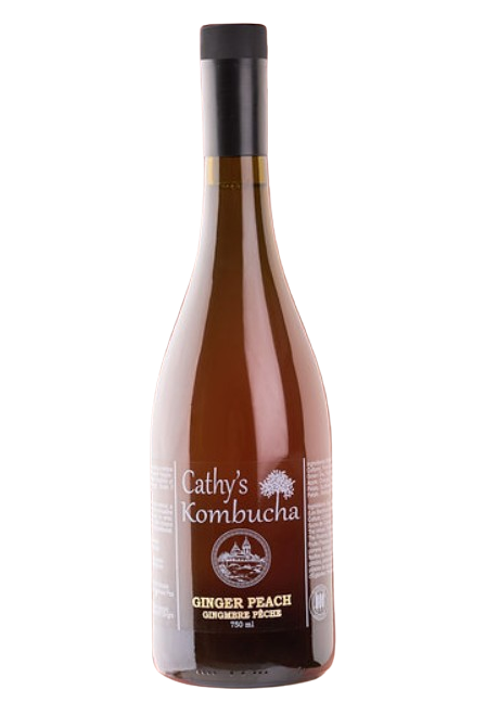 Cathy's Kombucha - Ginger Peach, 750 mL