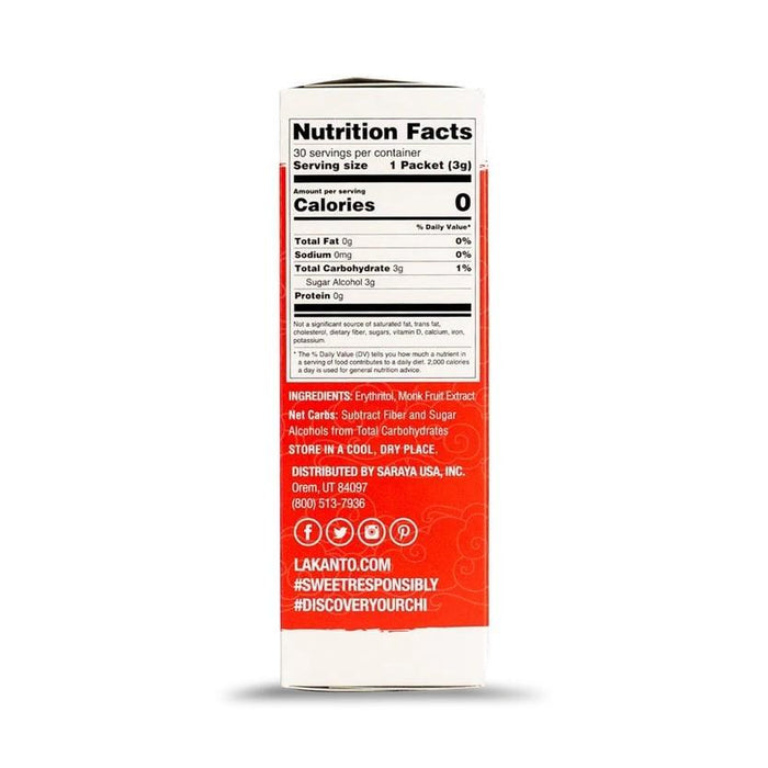 Lakanto - Monkfruit Sweetener, Classic, 30x3 g sachet