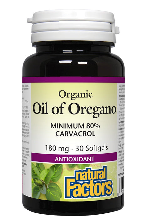 Natural Factors - Organic Oil of Oregano, 30 softgels