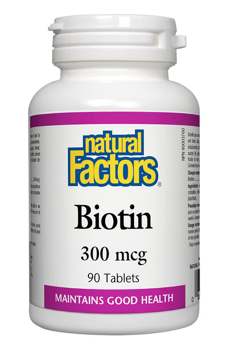 Natural Factors - Biotin - 300mcg, 90 tablets