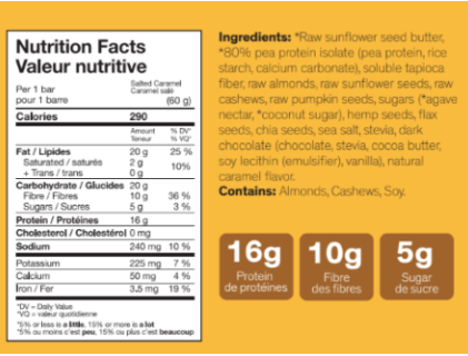 Younited - Protein Energy Bar - Salted Caramel, 60 g