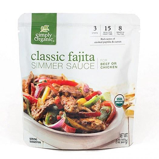 Simply Organic - Classic Fajita Simmer Sauce, 227 g