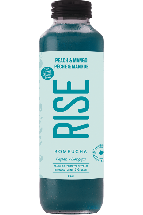 Rise Kombucha - Peach & Mango, 414 mL
