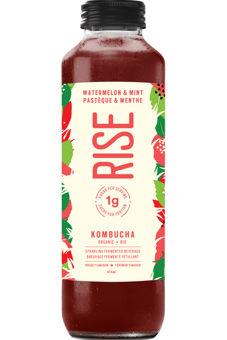 Rise Kombucha - Low Sugar Watermelon & Mint, 414 mL