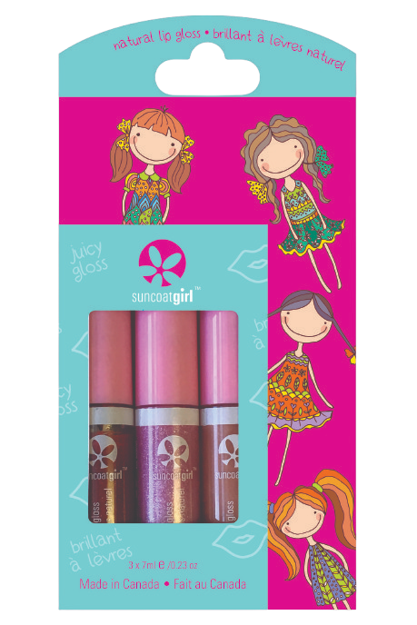 Suncoat - Juicy Gloss Lip Gloss Trio, 1 Kit