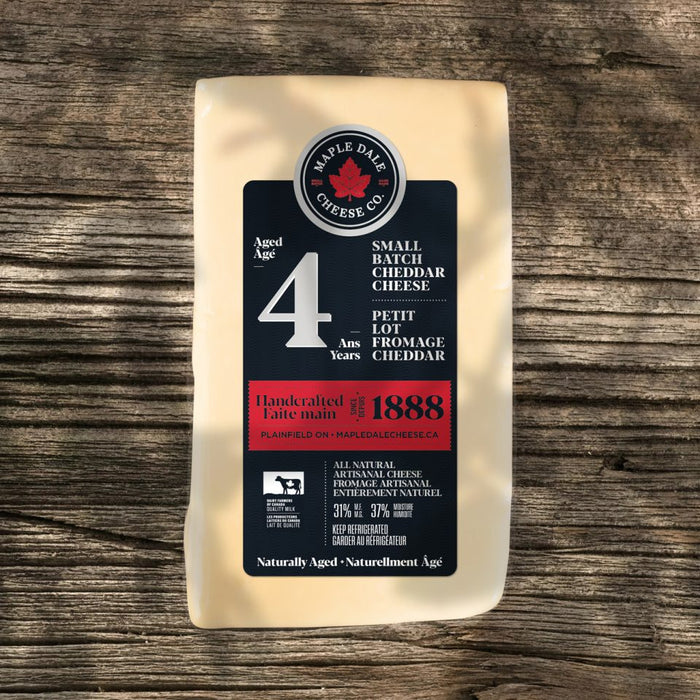 Maple Dale Cheese Co. - 4 Year Old White Cheddar Cheese, 275 g