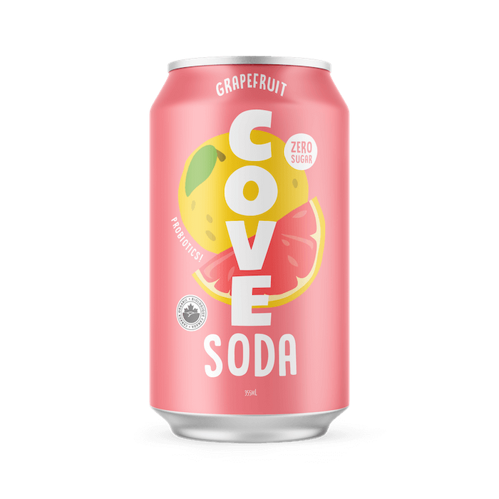 Cove - Probiotic Soda - Grapefruit, 355 mL