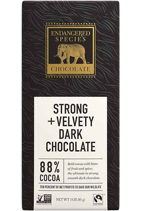 Endangered Species Chocolate - Dark Chocolate with 88% Cocoa, 85 g