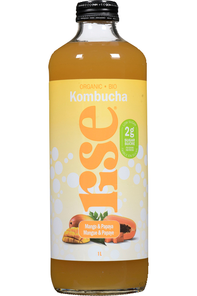 Rise Kombucha - Mango & Papaya - Low Sugar, 1 L