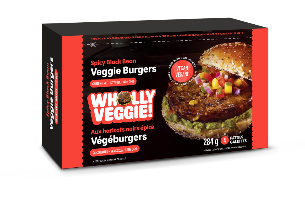Wholly Veggie - Spicy Black Bean Veggie Burgers, 284 g