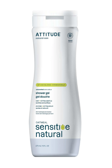Attitude - Sensitive Body Wash - Unscented, 473 mL