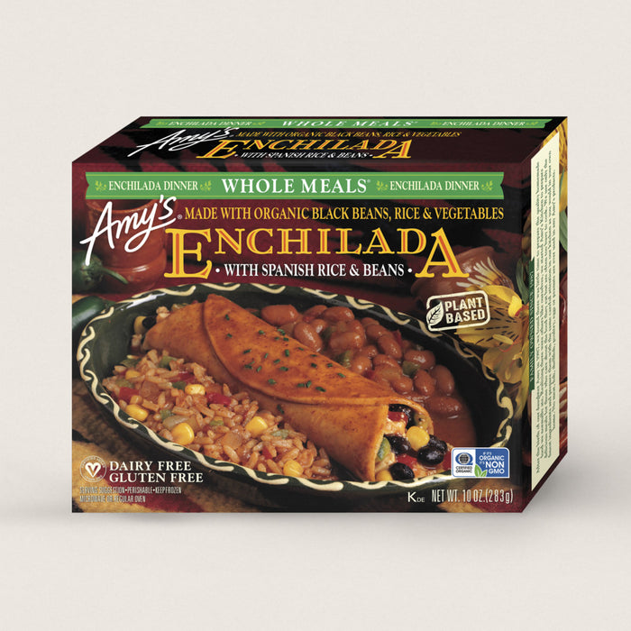 Amy Entrees Amy's Kitchen - Enchilada with Spanish Rice & Beans Meal, 284 g ...
