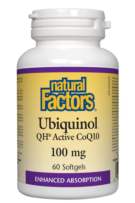 Natural Factors - Ubiquinol 100mg, 60 softgels