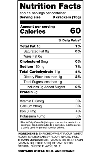 34 Degrees - Sesame Crisps, 127 g