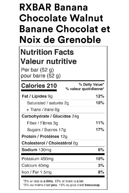 RXBAR - Banana Chocolate Walnut, 52 g