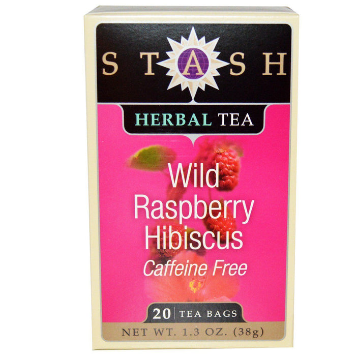 Stash - Wild Raspberry Herbal Tea, 20 Count