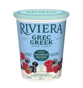 Riviera - Greek Raspberry Black Currant 0%, 650 g — Goodness Me!
