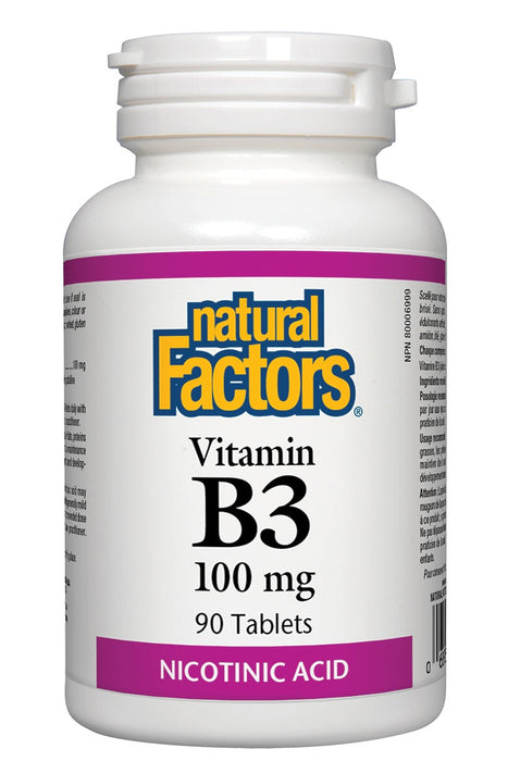 Natural Factors - B3 Niacin 100mg, 90 tablets