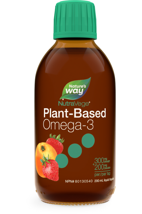 Nature's Way - NutraVege Plant Omega-3 Strawberry Orange, 200 mL