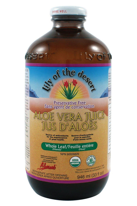 Lily of the Desert - Preservative Free Whole Leaf Aloe Juice, 946mL