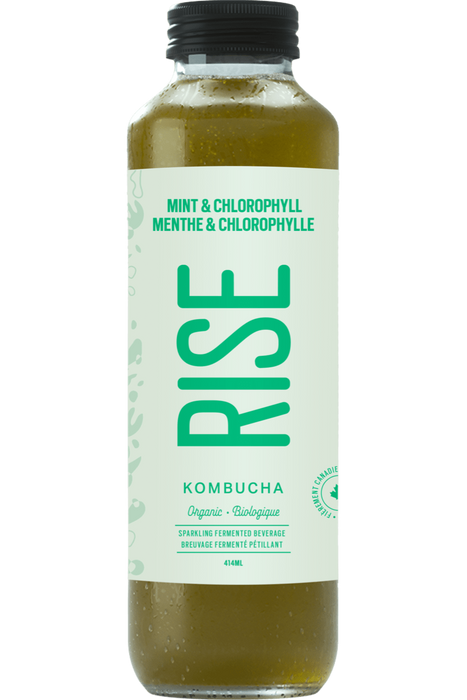 Rise Kombucha - Mint & Chlorophyll, 414 mL