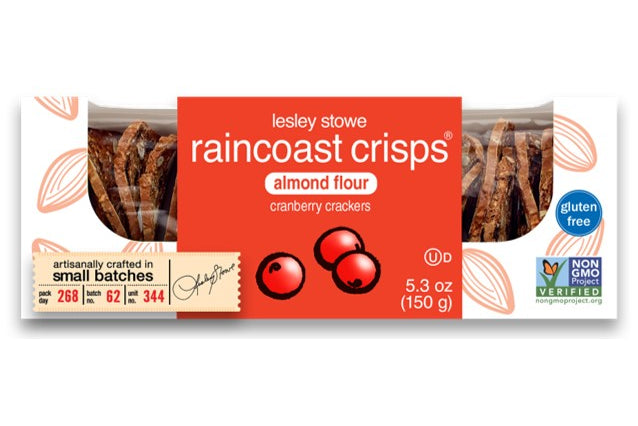 Lesley Stowes - Almond Crisps - Cranberry, 150 g