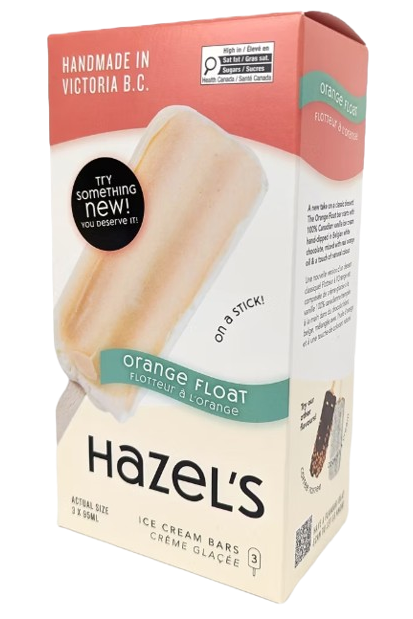 Hazel's Ice Cream - Orange Float Ice Cream Bars, 285 mL