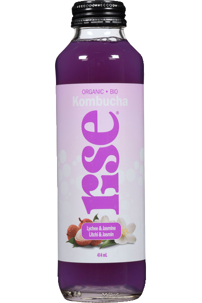 Rise Kombucha - Lychee & Jasmine, 414 mL