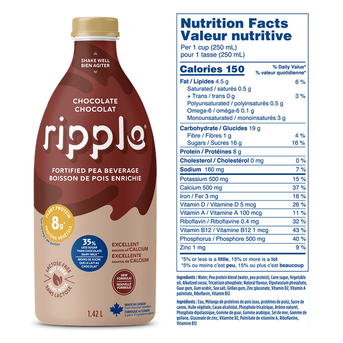 Ripple - Chocolate Plant-Based Milk, 1.42 L