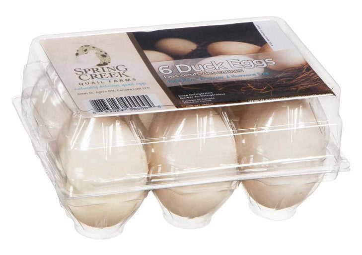 Spring Creek Quail Farms - Free Run Duck Eggs, 6 Pack