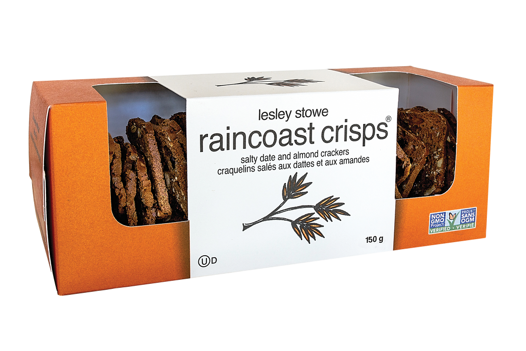 Lesley Stowes - Salty Date & Almond Crisps, 150 g