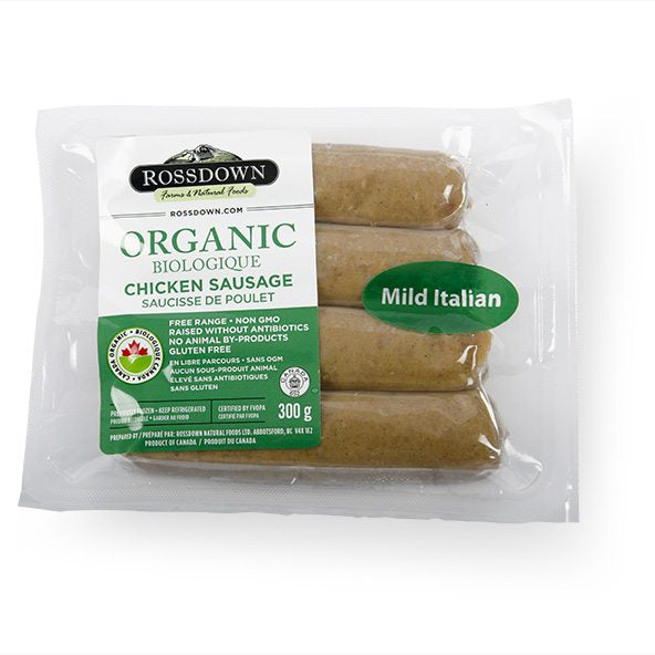 Rossdown - Chicken Sausage - Mild, 300 g — Goodness Me!