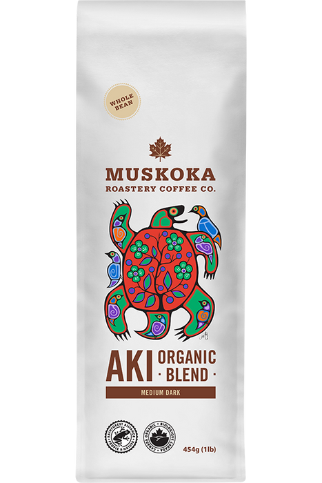 Muskoka Roastery Coffee Co. - Organic Aki Blend - Whole Bean, 454 g