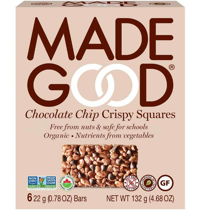 Made Good - Organic Crispy Squares Chocolate Chip - 132 g