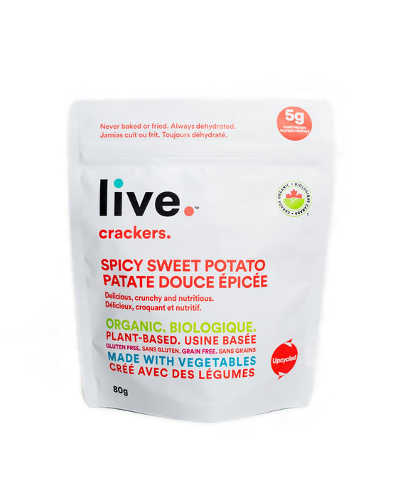 Live Organic Food Products Ltd - Spicy Sweet Potato Cracker, 66 g