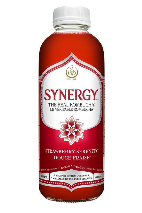 GT's Organic Kombucha - Strawberry Serenity Kombucha, 480 mL